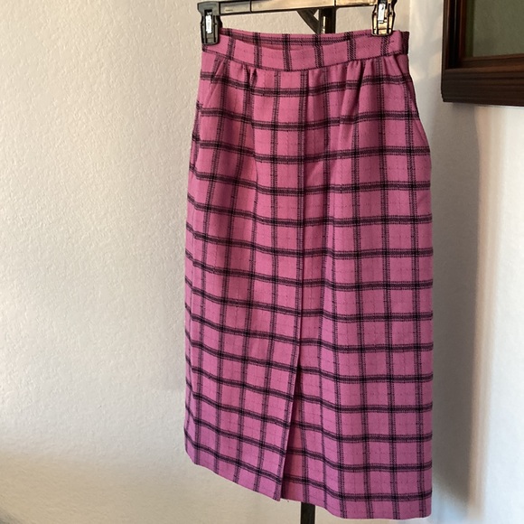 Adolph Schuman for Lilly Ann Vintage Wool Plaid Skirt Size S - Picture 9 of 10